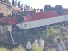 परभणीत बस पुलावरून खाली कोसळली; २५ प्रवासी जखमी