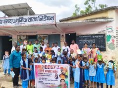 आ.संजय बनसोडे यांच्या वाढदिवसानिमित्त निडेबन शाळा, अंगणवाडी, शेल्लाळ शाळेत १००० शालेय साहित्याचे वाटप