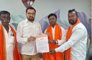 सुनील मदनुरे पाटील यांची शिवसेना बांधकाम कामगार सेनेच्या उपजिल्हाप्रमुखपदी निवड
