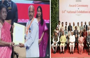 राष्ट्रपती श्रीमती द्रोपदी मुर्मू यांच्या हस्ते परमानंदवाडी सार्वजनिक नवरात्रउत्सव मंडळाचे सदस्य श्री.वैभव मोरे यांना राष्ट्रीय पुरस्कार.
