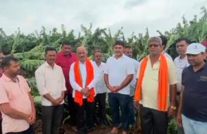 शिंदखेडा तालुक्यातील लोहगाव-वसमाणे परिसरात केळी, पपई पिकांचे मोठे नुकसान…
